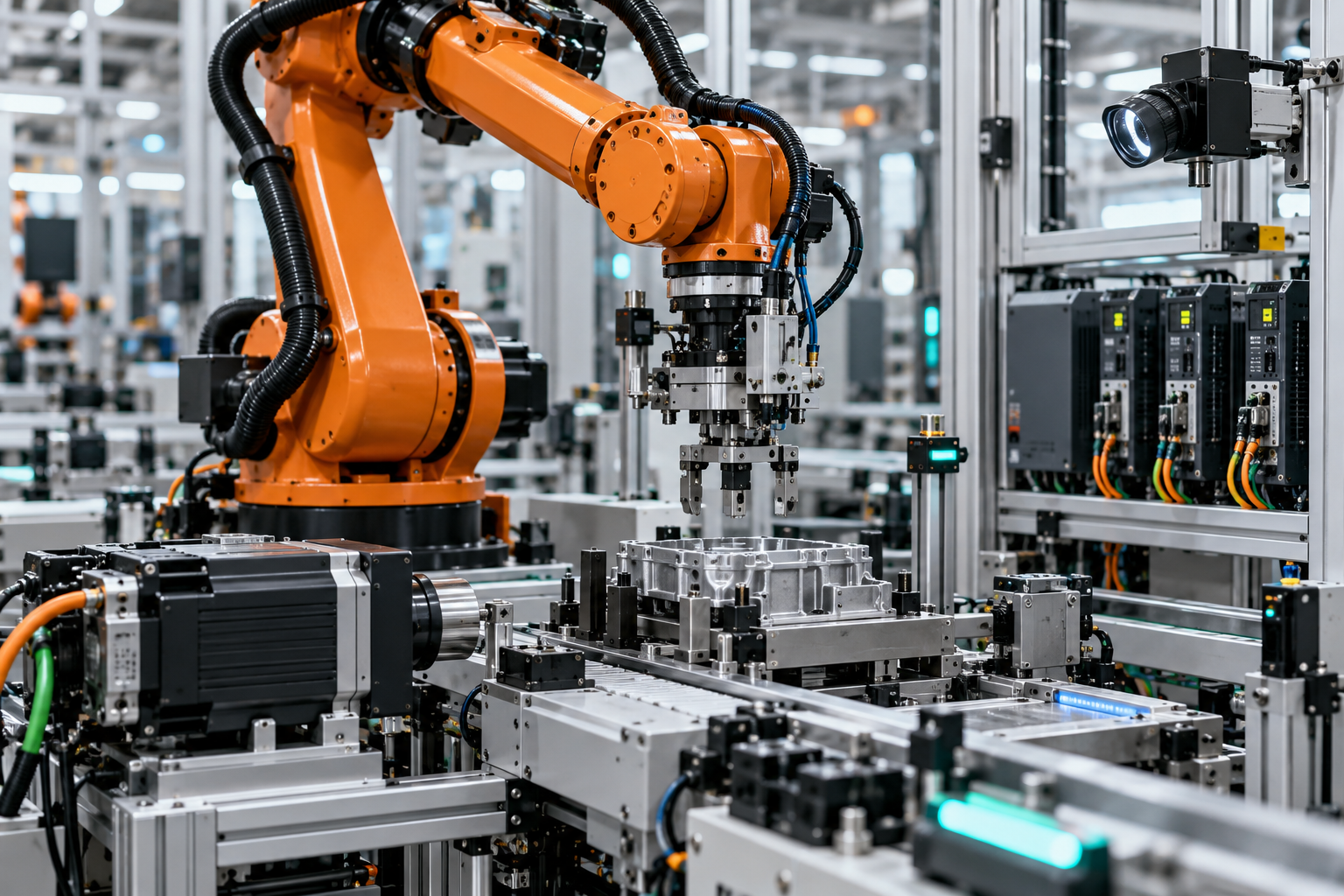 Robotic manufacturing line